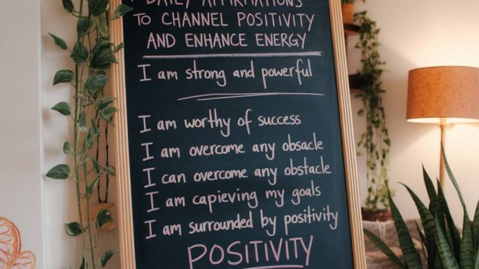 Daily affirmations to channel positivity and enhance energy